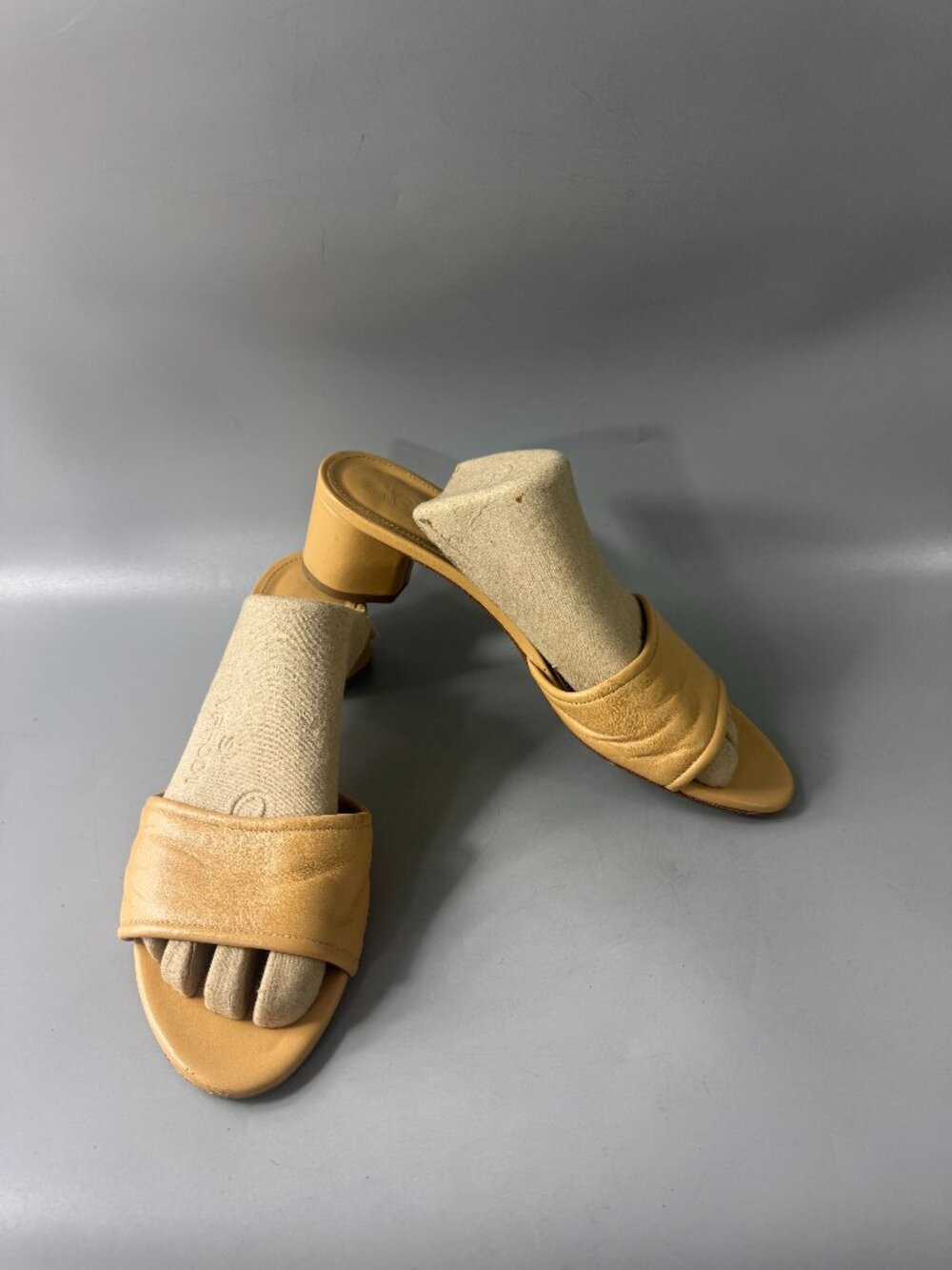 Aeyde Italy Tan Leather Sandals, Size 41.5